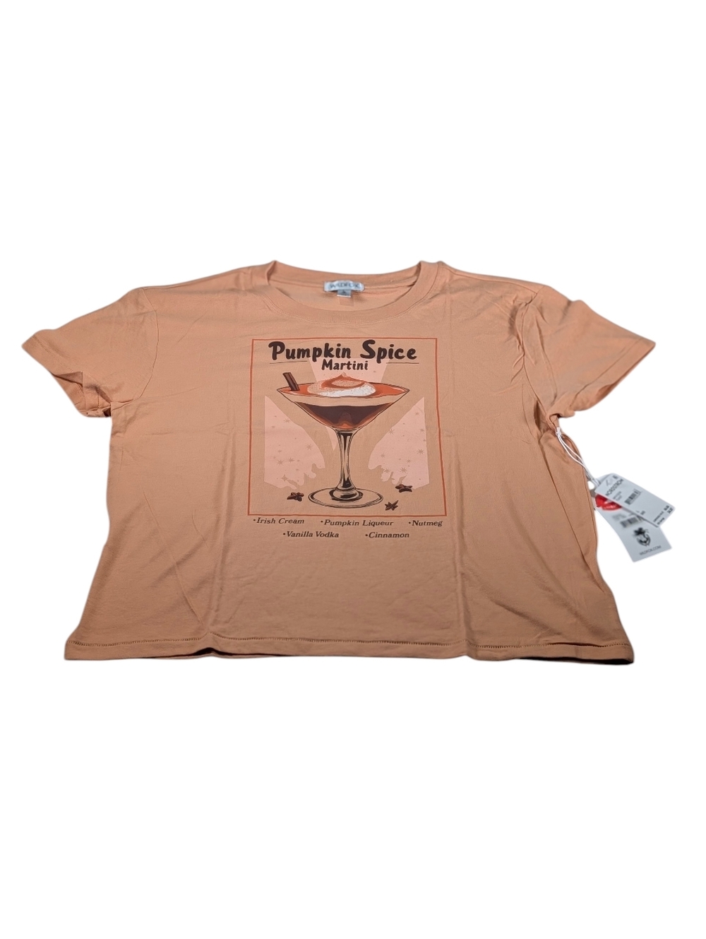 Wildfox Jamie T-Shirt Pumpkin Spice Graphic Size Large